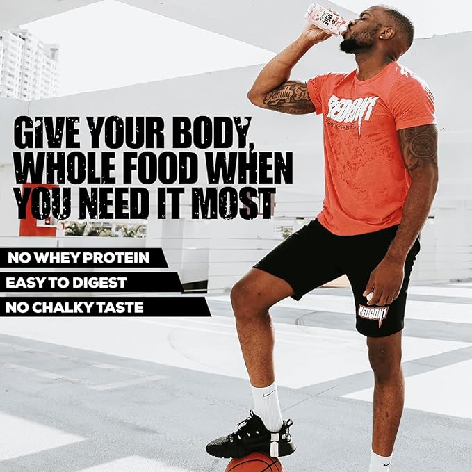 REDCON1 MRE Ready to Drink Protein Shake Milk Chocolate - Lactose + Whey Free RTD 40gr Protein Made with Real Whole Food Protein Blends - Keto-Friendly and Easy to Digest Nutritional Shake (12 Pack)
