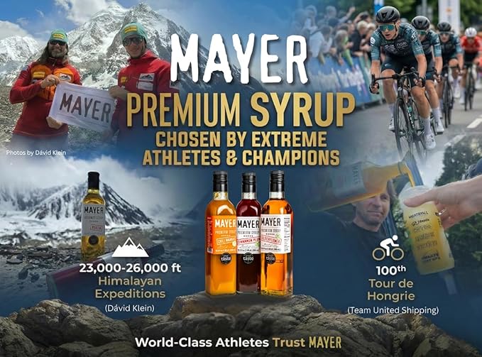 Mayer Elderflower Syrup ( Cordial ) Award - Winning Only Real Elderflowers and 3 Natural Ingredients Vegan Gluten Free Perfect for Cocktails Lemonades Coffee Desserts - No Artificial Additives