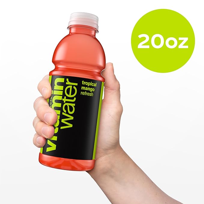 vitaminwater Refresh Tropical Mango Nutrient Enhanced Flavored Water Beverage 20 fl oz Bottles 12 Pack
