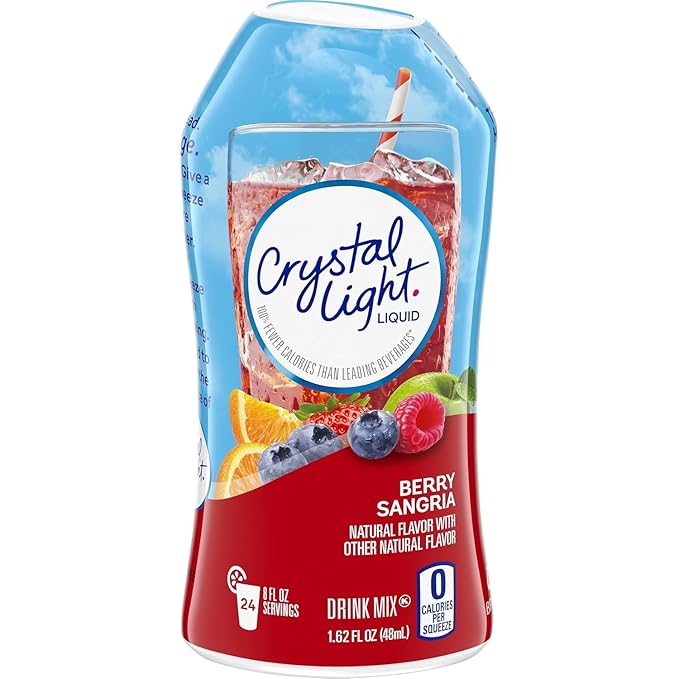 Crystal Light Liquid Water Enhancer Variety Pack – Mango Passionfruit Tropical Coconut &amp Berry Sangria Sugar-Free Drink Mix (1.62 fl oz 1 Ea.) (Variety Pack)