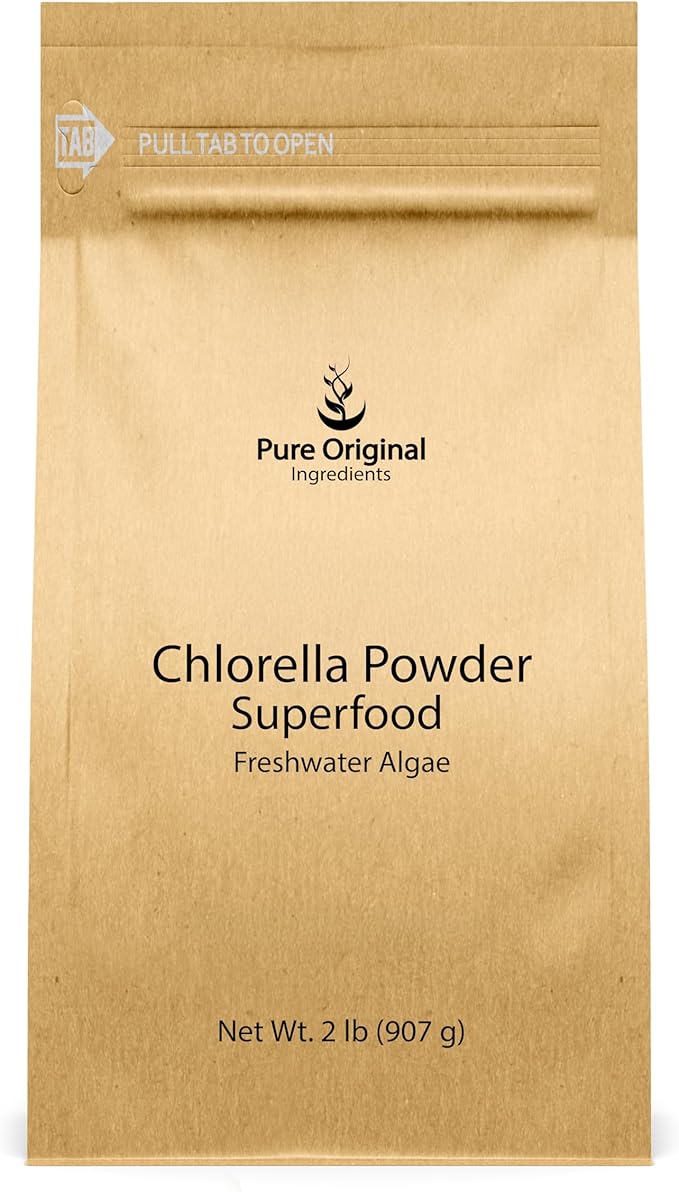 PURE ORIGINAL INGREDIENTS Chlorella Powder (2 lb) Superfood Freshwater Algae Natural