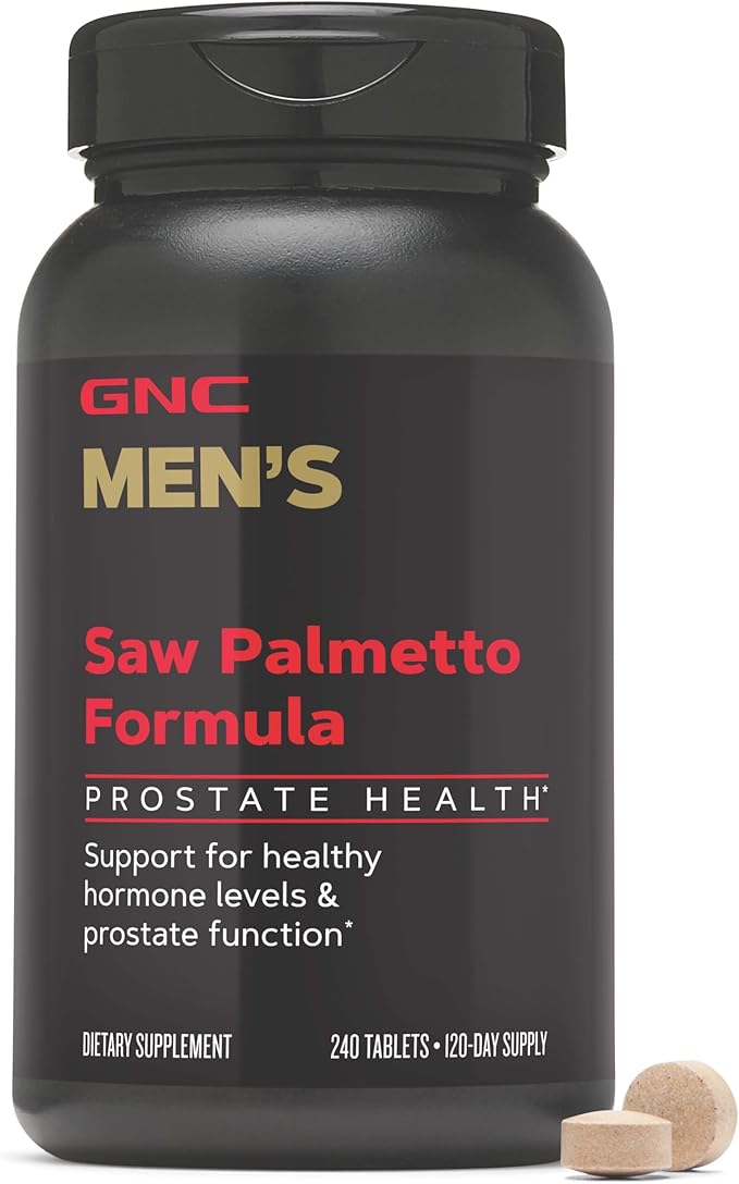 GNC Mega Men Saw Palmetto Support for Healthy Hormone Levels 240 Tablets