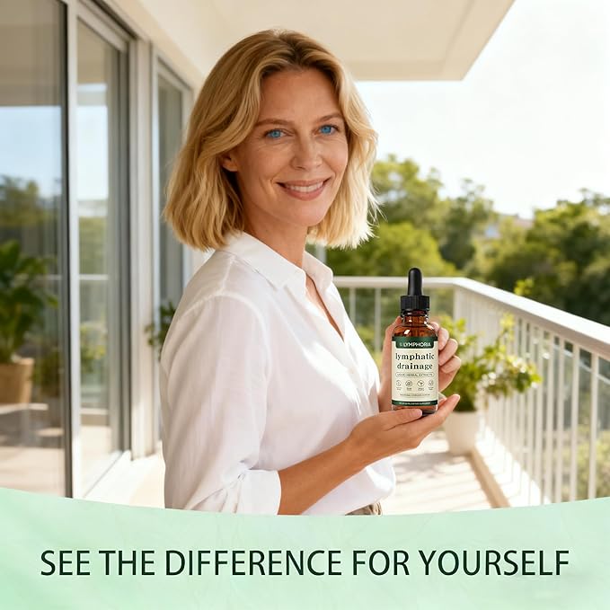 Lymphoria Lymphatic Drainage Drops Lymphatic System Support Immune System Natural Herbal Blends Vegan &amp Non-GMO (1)