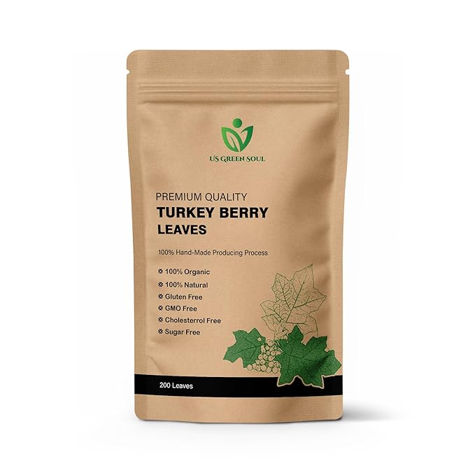 Turkey Berry Leaves - 100% Pure Dried Organic Leaves for Cooking Tea and Herbal Remedies