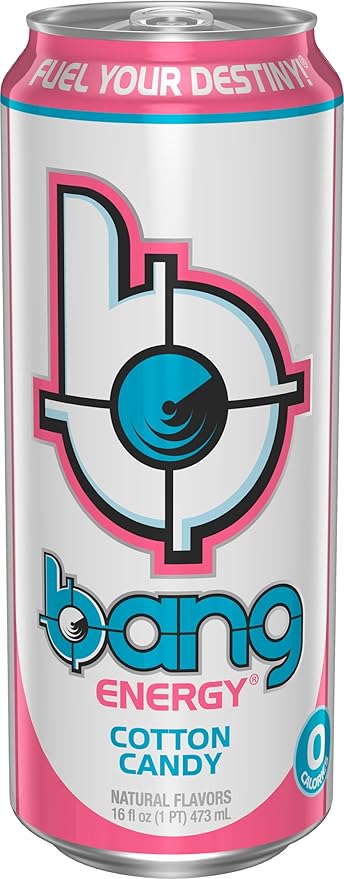 Bang Energy Cotton Candy Sugar-Free Energy Drink 16-Ounce | Pack of 12