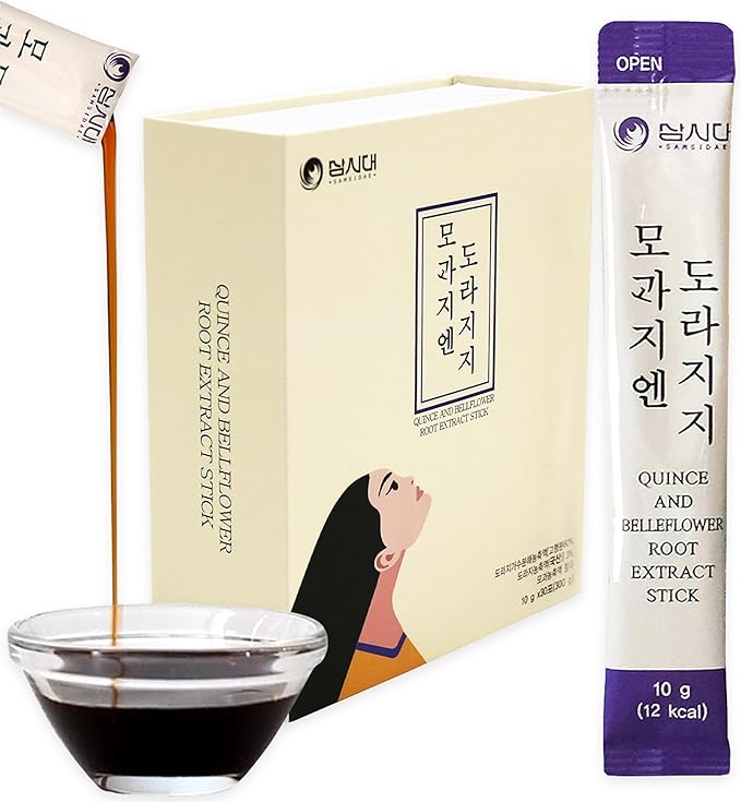 SAMSIDAE Korean Bellflower Root Juice with Pear &amp Quince (10ml X 30 Pouches) – Naturally Sweet Fiber-Rich Drink for Daily Wellness