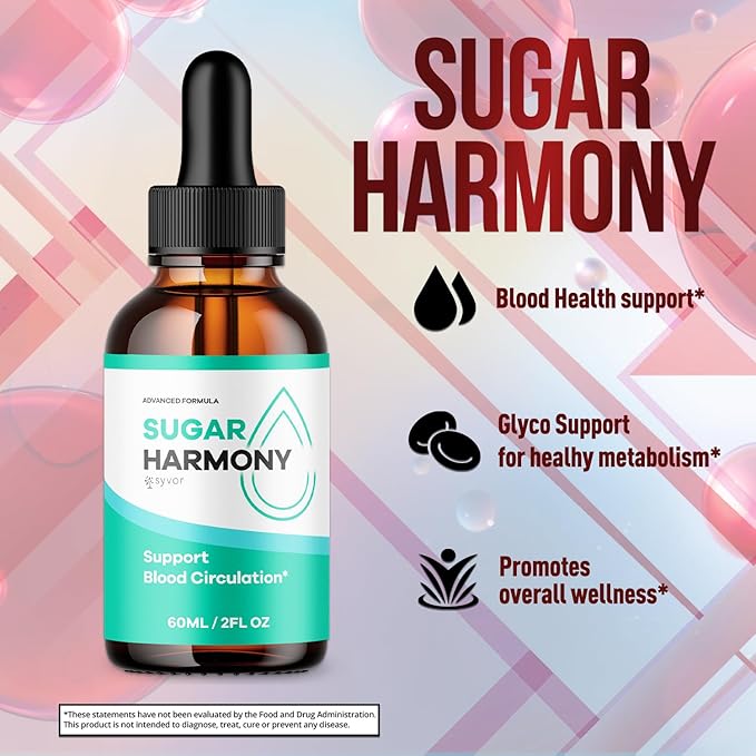 (3 Pack) Sugar Harmony Drops Official SugarHarmony Liquid Drops with All Natural Ingredients Advanced Formula Support Supplement with Maximum Strength Premium Vitamins for Women &amp Men (90 Servin
