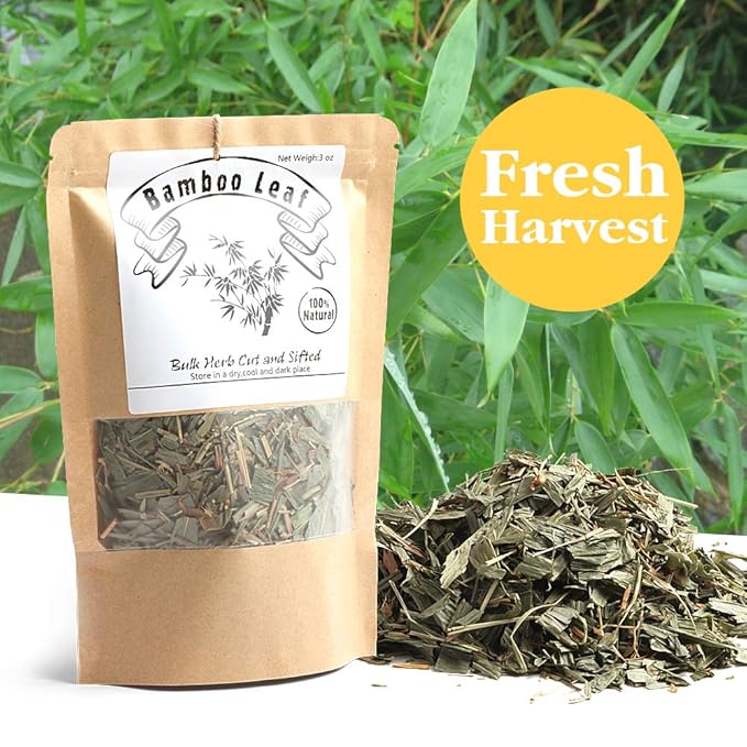 EidolonGreen [China Medicinal Herb] Bamboo leaves tea Organic Bamboo Leaf Tea  (DanZhuYe/淡竹叶/댓잎 티백 차) Chinese Herbal Dried Loose Leaves (3 Ounce (Pack of 1))