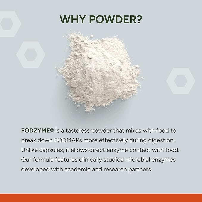 FODZYME® Home Kit Digestive Enzymes for Gut Health Relief for Bloating Gas Constipation Diarrhea Abdominal Pain Low FODMAP 60 Dose