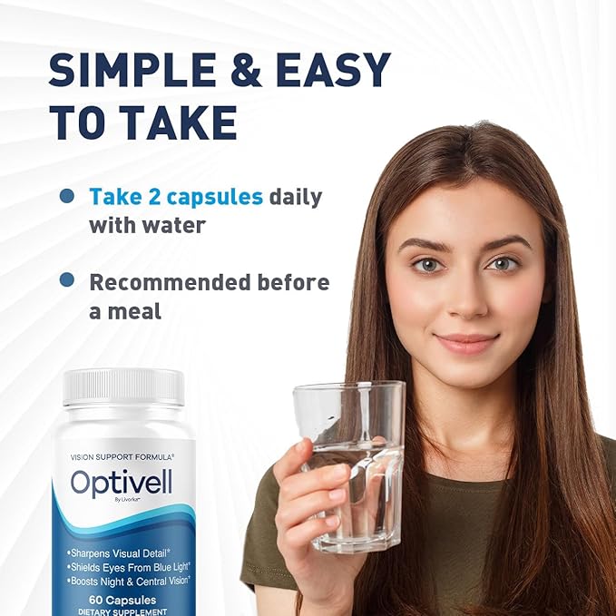 Optivell Eye Capsules - Official Optivell Advanced Premium Vision Support Pills - Maximum Strength Natural Vitamins for Overall Health &amp Wellness Reviews 60 Capsules for 1 Month