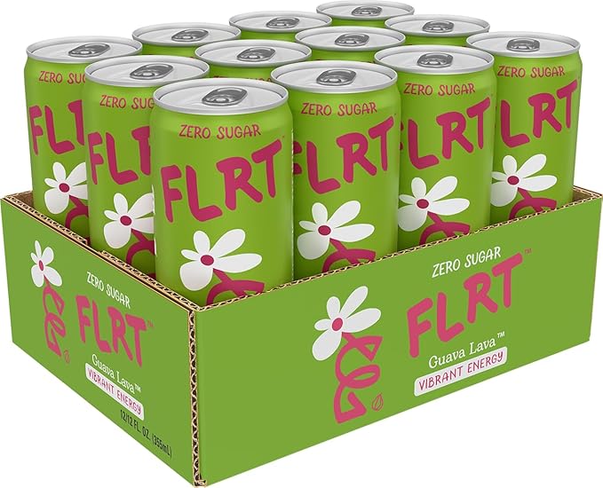 FLRT Energy Guava Lava Clean Energy Energy Drink 12 Fl Oz (Pack of 12)