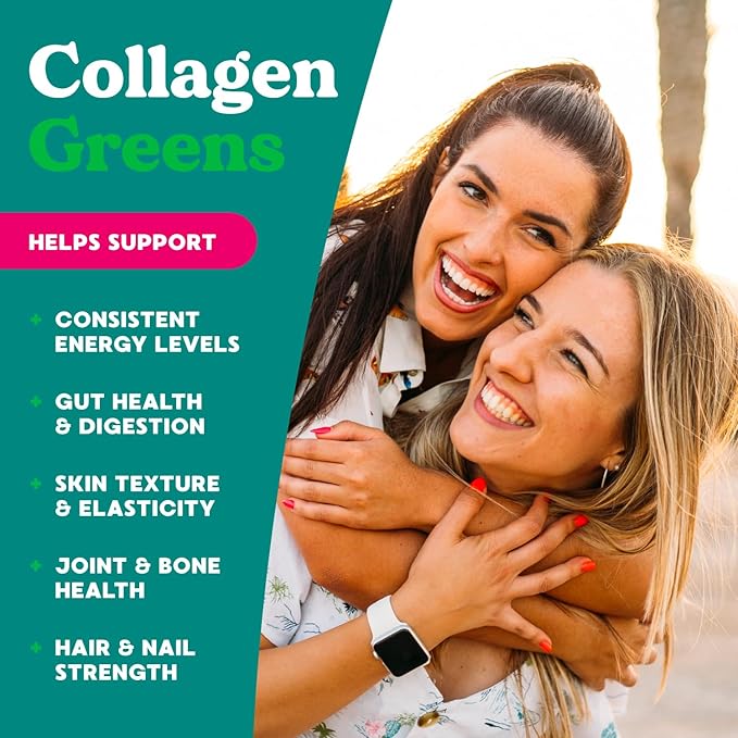 Simply Blossom Nutrition - Daily Greens &amp Superfood Powder + Collagen + Probiotics for Women's Digestive Health &amp Bloating Relief. Help Your Health Bloom - 30 Day Supply