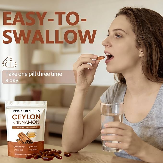 Ceylon Cinnamon Made with Mct Oil | Ceylon Cinnamon Capsules | Ceylon Cinnamon Equivalent with Mct Oil | Non-GMO Gluten Free Highly Bioavailable - 300 Softgels (1 PCS)