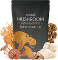 Ashwagandha Mushroom Powder Adaptogenic 10 Mushrooms Complex W/Ashwagandha - Lion's Mane Reishi Chaga &amp Maitake - Adaptogens Powder for Energy Cognitive &amp Immune Support 80 Servings
