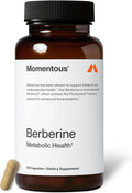 Momentous Berberine - Natural Bioavailable Supplement Formulated from Plant Alkaloid to Help Support Metabolic &amp Cardiovascular Health - Vegan - Gluten Free - NSF Certified for Sport - 60 Servings