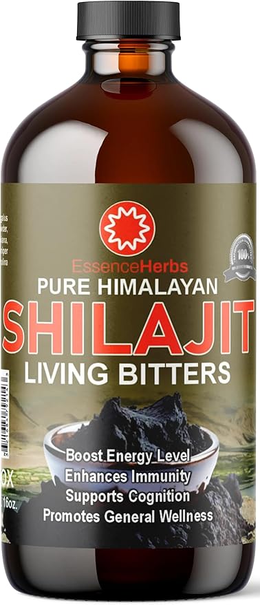 Essence Herbs Shilajit Bitters Liquids Made with Shilajit Moringa Black Seed &amp More (Pack of 1)