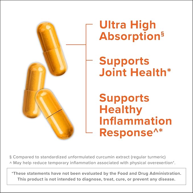Qunol Turmeric Curcumin Supplement Turmeric 1500mg With Ultra High Absorption Joint Support Supplement Extra Strength Turmeric Capsules 2 Month Supply 180 Count (Pack of 1)