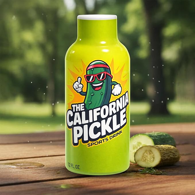 The California Pickle Juice Sports Drink Shots For Leg Cramps Relief - Hydration &amp Electrolyte Support No Sugar Natural Ingredients (60 Ml - Pack of 12)