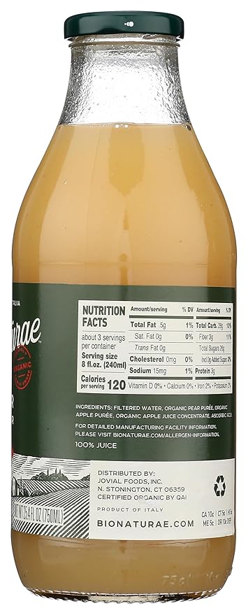 Bionaturae Nectar Pear Org 25.4 oz