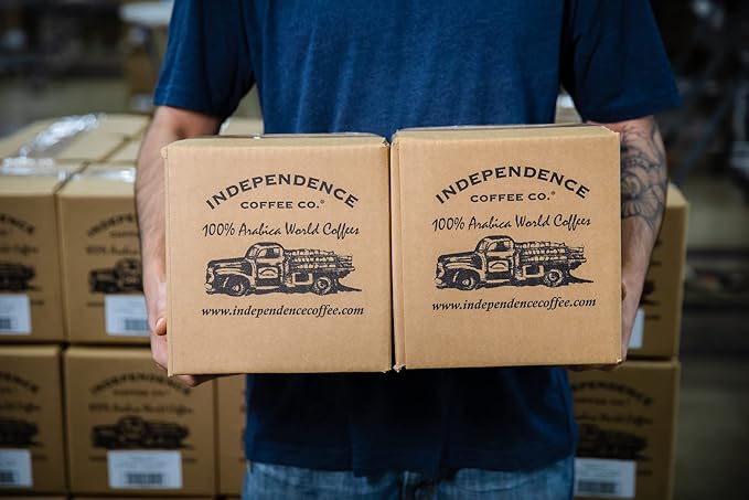 Independence Coffee Co. Old New Orleans Crème Brule Flavored Light Roast Whole Bean Coffee 5 Pound Bag (Packaging May Vary)