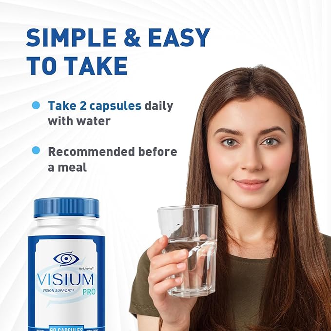 LIVORKA Visium Pro Vision Support - Official Health Supplement Capsules Natural VisiumPro Vitamin Pills for Visual Health &amp Wellness Visium Pro Reviews 60 Capsules for 1 Month