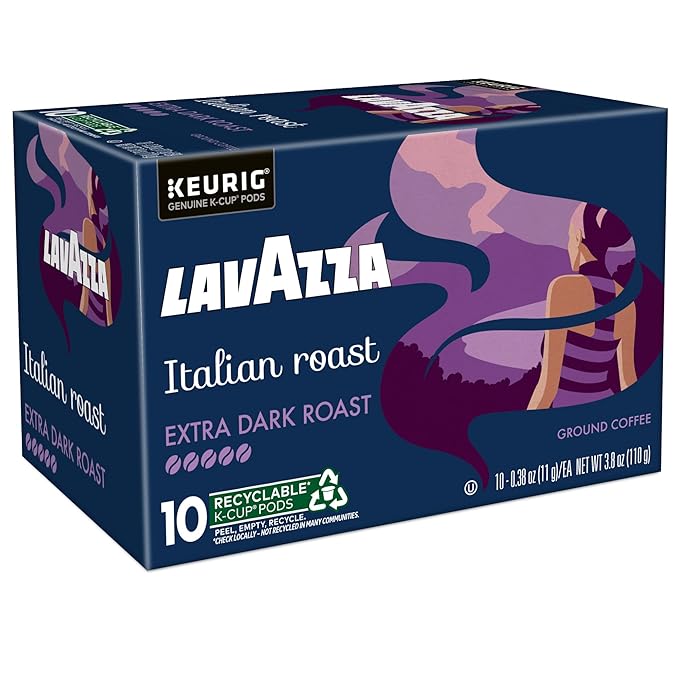 Lavazza Italian Roast Keurig Single Serve K-Cup Pods 60ct (6 Packs of 10)