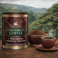 Colombian Dark Roast Ground Coffee – Fine Grind Supremo Beans – 3 lb Can – Inspired by Kirkland – Distributed by Roman Shopping