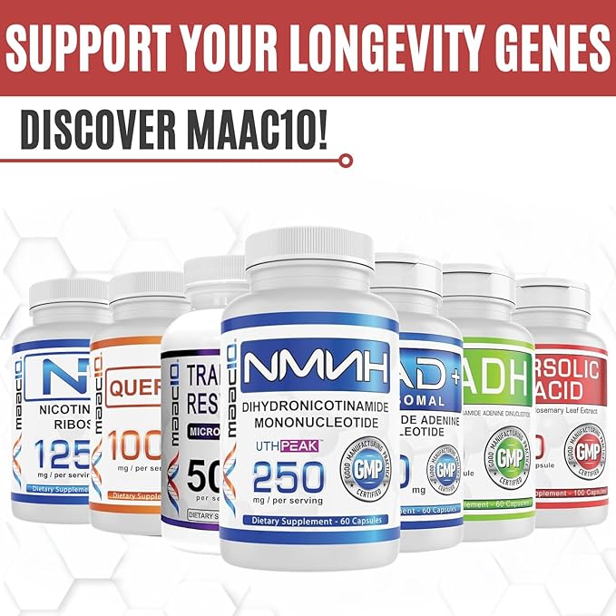 MAAC10 Ursolic Acid 300mg - Sourced from Rosemary Extract AMPK &amp Sirtuin Activator - Third-Party Lab Tested