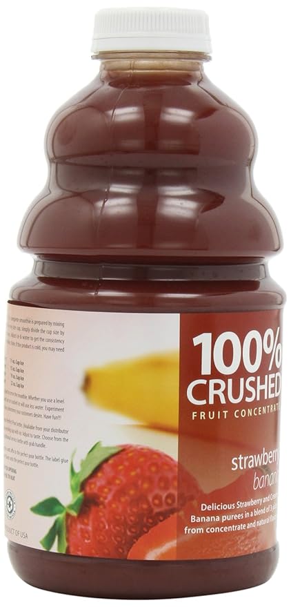 Dr. Smoothie 100% Crushed Fruit Smoothie Strawberry Banana 46-Ounce Bottles (Pack of 2)