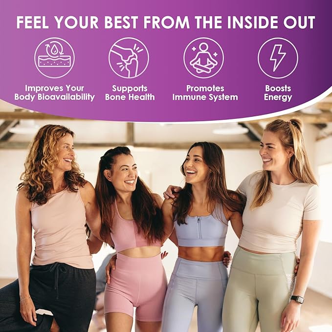 DRFOSTER Collagen Peptides Powder with Probiotics - Hydrolyzed Collagen Type I II III V X with Antioxidant Blend - Multi Collagen for Women Support Skin Hair Nail Joints &amp Gut 35 Servings Non-GM