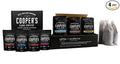 Gourmet Coffee Sampler Gift Box Set - Whole Bean Coffee - 4 Bags 1Lb Total and Cold Brew Coffee Box Set - Colombian Peruvian Guatemalan Ground Coarse for Cold Brew - 6 Filter Bags Included - 1.5 lbs