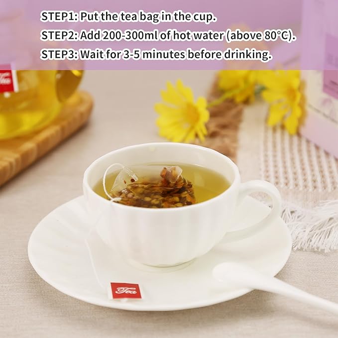 DOZO Dispelling Dampness Tea 11.28oz/320g (30bags) Herbal Health Shiqing Tea Bags Moisture Removing with Red Beans Job's Tears Barely Gorgon Caffeine Free 祛湿茶 去湿 赤小豆薏米芡实茶