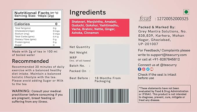 AMH Support Tea For Women - (1 Month Pack 30 Tea Bags) - Helps in boosting AMH women support tea
