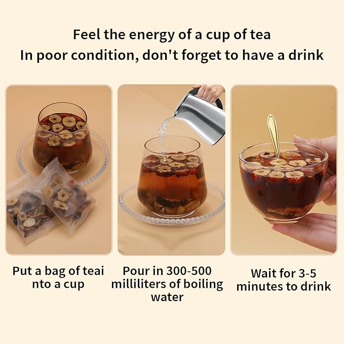 Addtool Maca Ginseng Power Blend TeaGinseng-Infused ten Treasure Kidney Tea  for Women &amp Men。withReishi Red Date Wolfberry Mulberry Cassia seedPremium (180 grams / 15 packs) Each tea bag can b