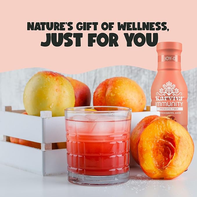 Organic Immunity Support Plant Based Juice 6 bottles 12 fl oz each Peach Mandarin and Kiwi Flavor Natural Electrolyte and High in Antioxidants Non GMO Low Glycemic Index