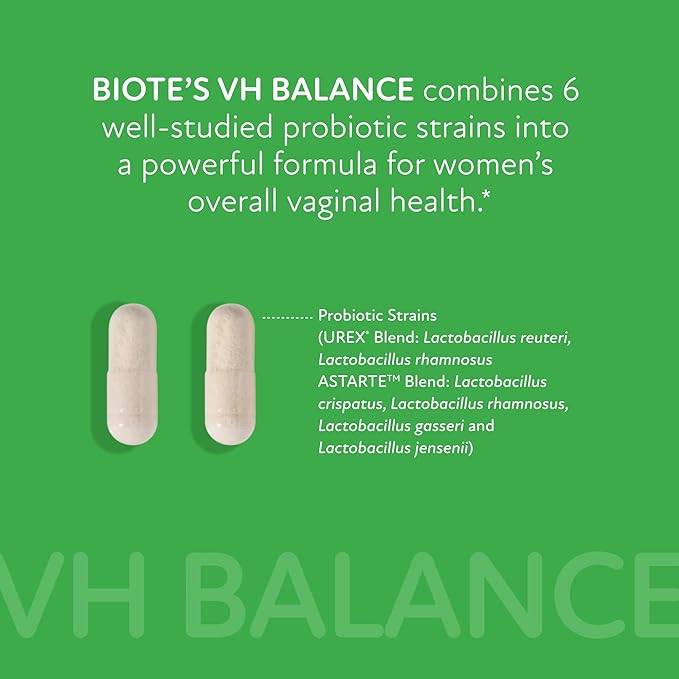 Biote Nutraceuticals - vH Balance - Vaginal Health + Microbiome Support (30 Capsules)