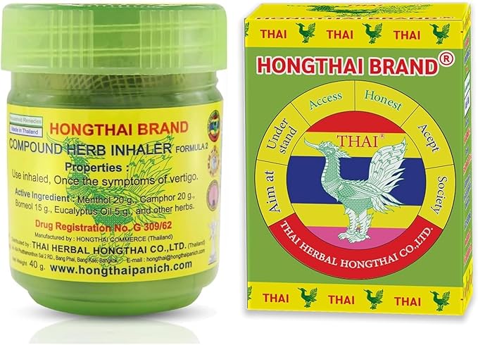 HONG THAI Traditional Thai Herbal Inhalant Pack of 12