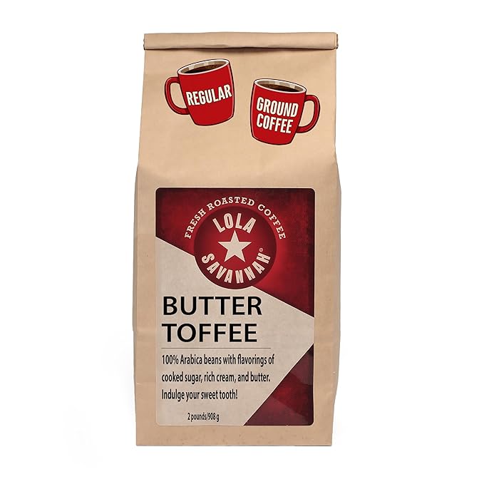 Lola Savannah Butter Toffee Ground Caffeinated Coffee 2lb