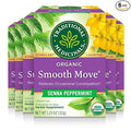 Traditional Medicinals Tea Organic Smooth Move Peppermint Relieves Occasional Constipation Senna 96 Tea Bags (6 Pack)
