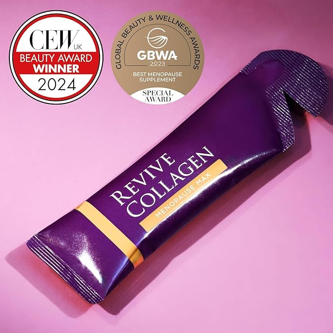 Revive Collagen Menopause Max — Hydrolyzed Marine Collagen Drink for Women 10000MG Lutein Reishi Mushroom Vitamin B6 B12 C &amp D for Skin &amp Eye Health Pineapple &amp Coconut Flavour —