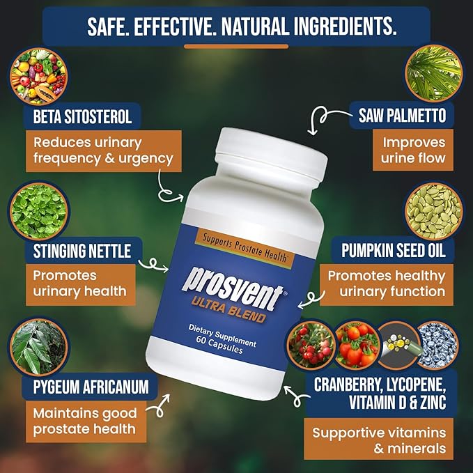 Advanced Prostate Support Ultra - Natural Supplement with Saw Palmetto Pygeum Lycopene Stinging Nettle Beta Sitosterol Cranberry and More to Ease Urinary Frequency &amp Urgency (60 Count)