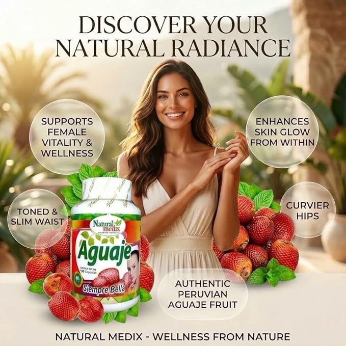 Aguaje Siempre Bella by Natural Medix – Amazonian Superfruit for Feminine Vitality Balance &amp Radiance
