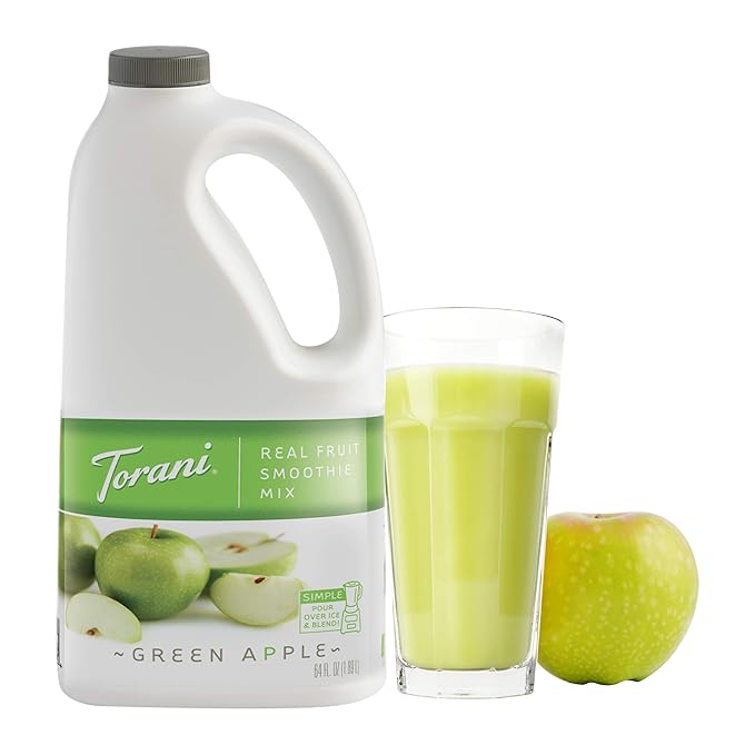 Torani Real Fruit Smoothie Mix Green Apple 64 Ounce (Pack of 4)