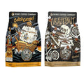 Bones Coffee Company Crazelnut and Salted Caramel Flavored Coffee Medium Roast Low Acid Arabica Beans | Auto drip and French Press Coffee Maker 12 Oz Ground