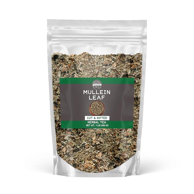 Birch &amp Meadow Mullein Leaf 1 lb Cut &amp Sifted Herbal Tea Mild Flavor