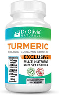 Organic Turmeric Curcumin Complex with Quercetin Ginger and Boswellia - 60 Capsules