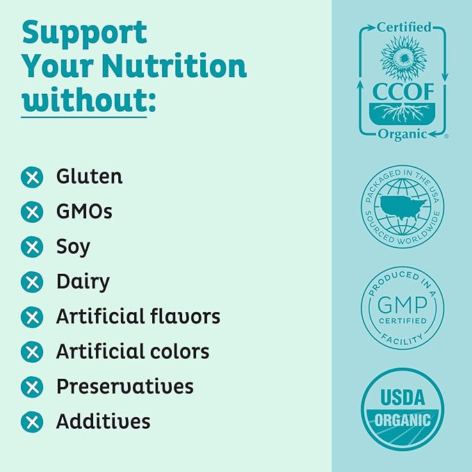 KOS Organic Spirulina Powder - USDA Certified Organic 109 Servings of Superfood Powder for Smoothies &amp Juices Non-Irradiated Blue Green Algae Plant Based with Antioxidants Vegan (13.5oz)