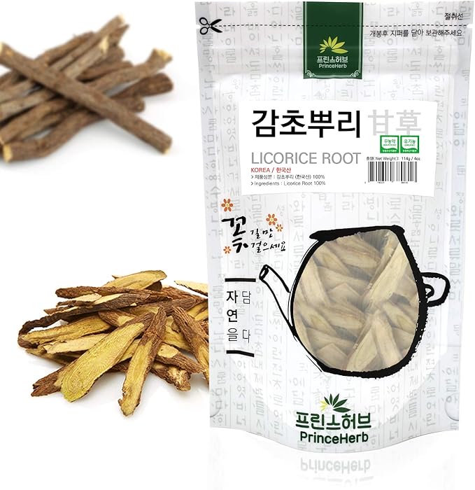 [Medicinal Korean Herb] Licorice Root (Sweet Root/Gancao/감초 뿌리) Dried Bulk Herbs 4oz (113g)