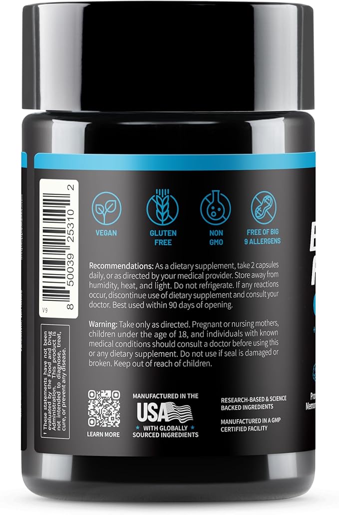 Snap Supplements Brain Booster Nootropics Supplement for Memory Focus &amp Clarity Bacopa Extract Ginkgo Biloba 60 Capsules