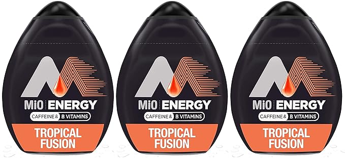 MiO Energy Liquid Flavor Enhancer with Caffeine and B Vitamins - 6 pack (Tropical Fusion)